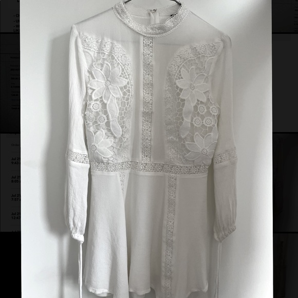 Windsor Store White Lace Tunic ☁️ size L - Picture 9 of 11